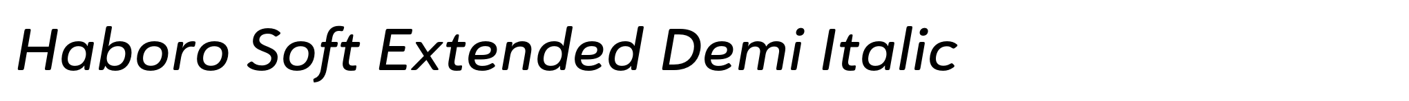 Haboro Soft Extended Demi Italic image